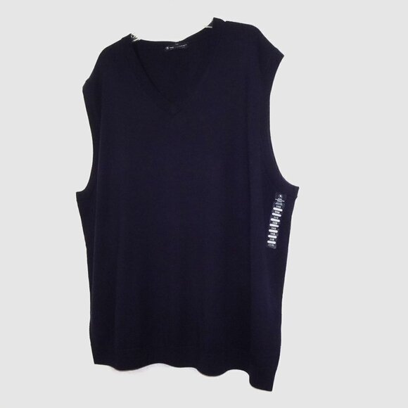 Hart Schaffner Marx Wool Sweater Vest Big Men's Size 3XB Blue Extra Fine Merino - Picture 3 of 8